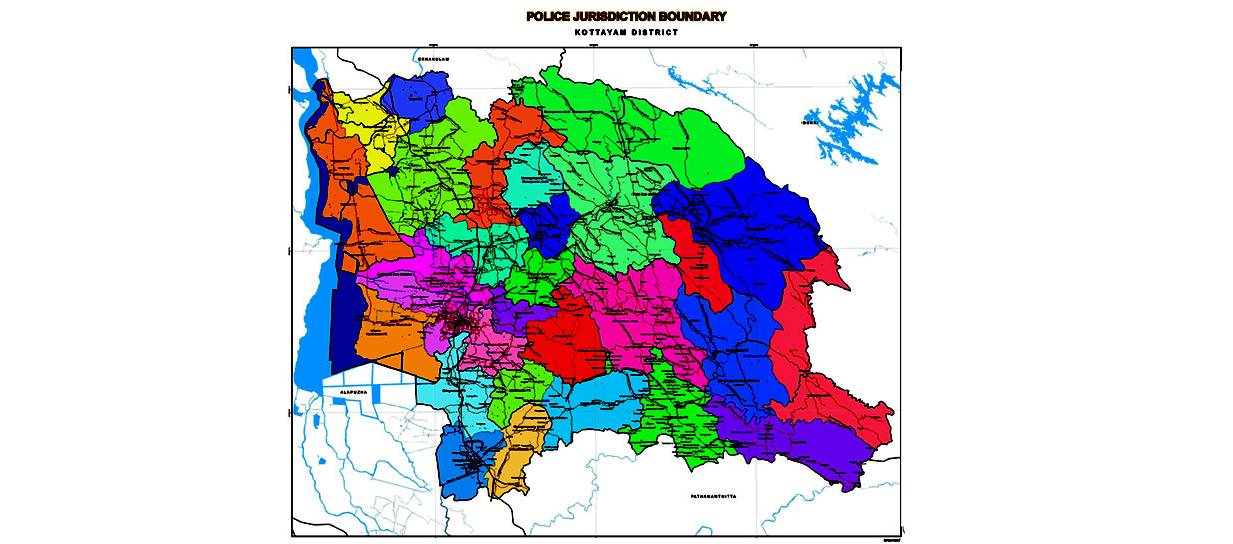 Kottayam District Police Jurisdiction Mapp